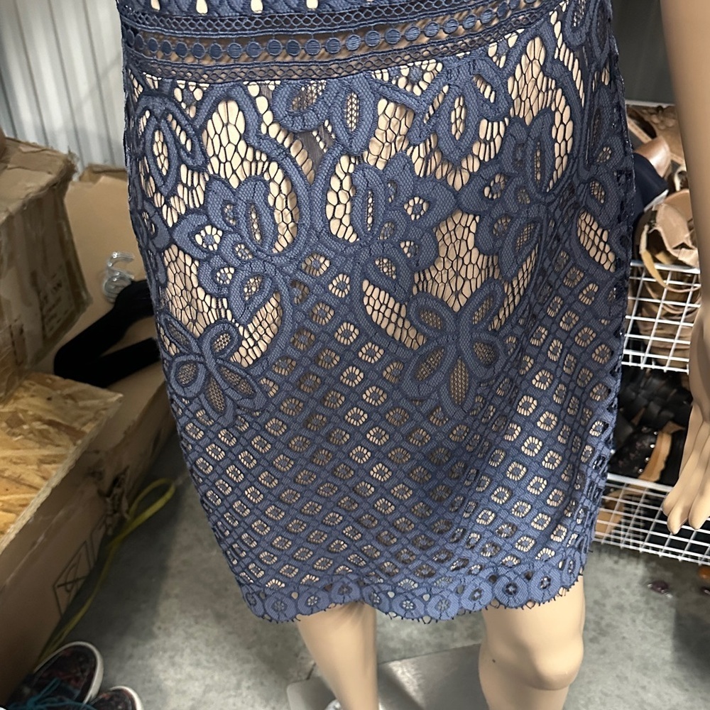 Miami Navy sleeveless Lace Midi Dress small?? - Picture 3 of 7
